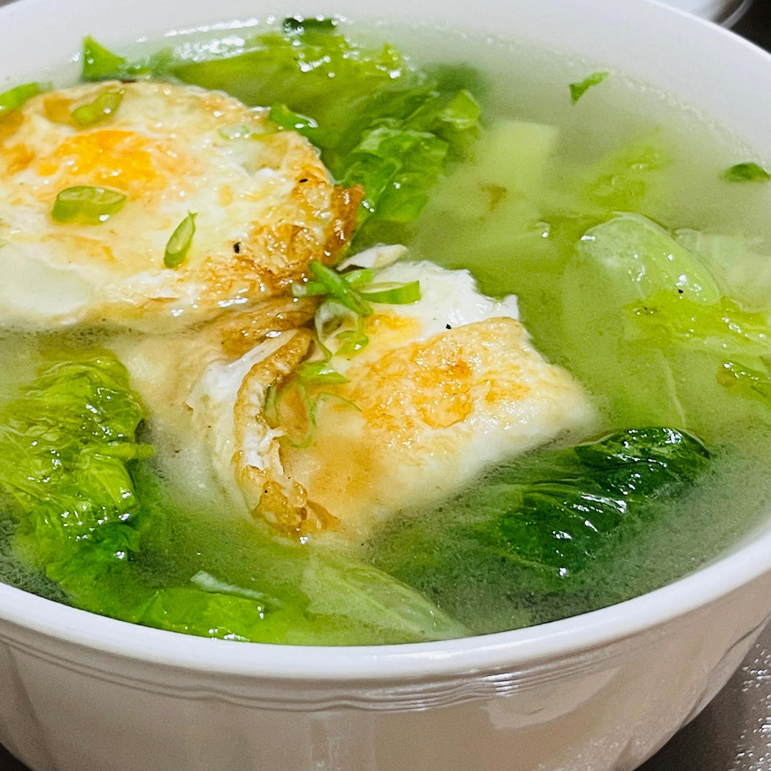 低卡掉秤生菜鸡蛋汤