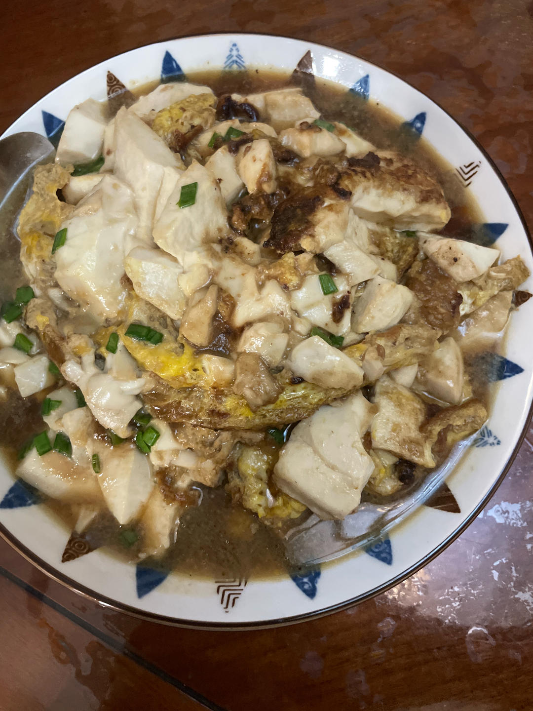 鸡蛋抱内脂豆腐