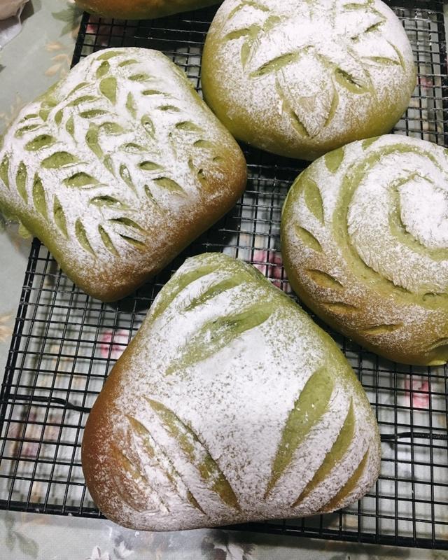 抹茶蜜豆乳酪软欧