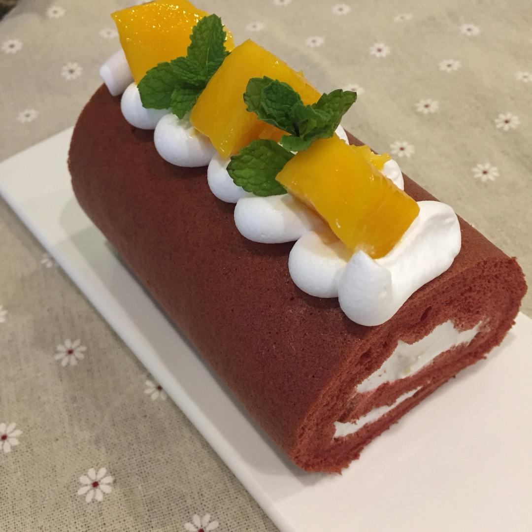 红丝绒蛋糕卷（完美毛巾底）