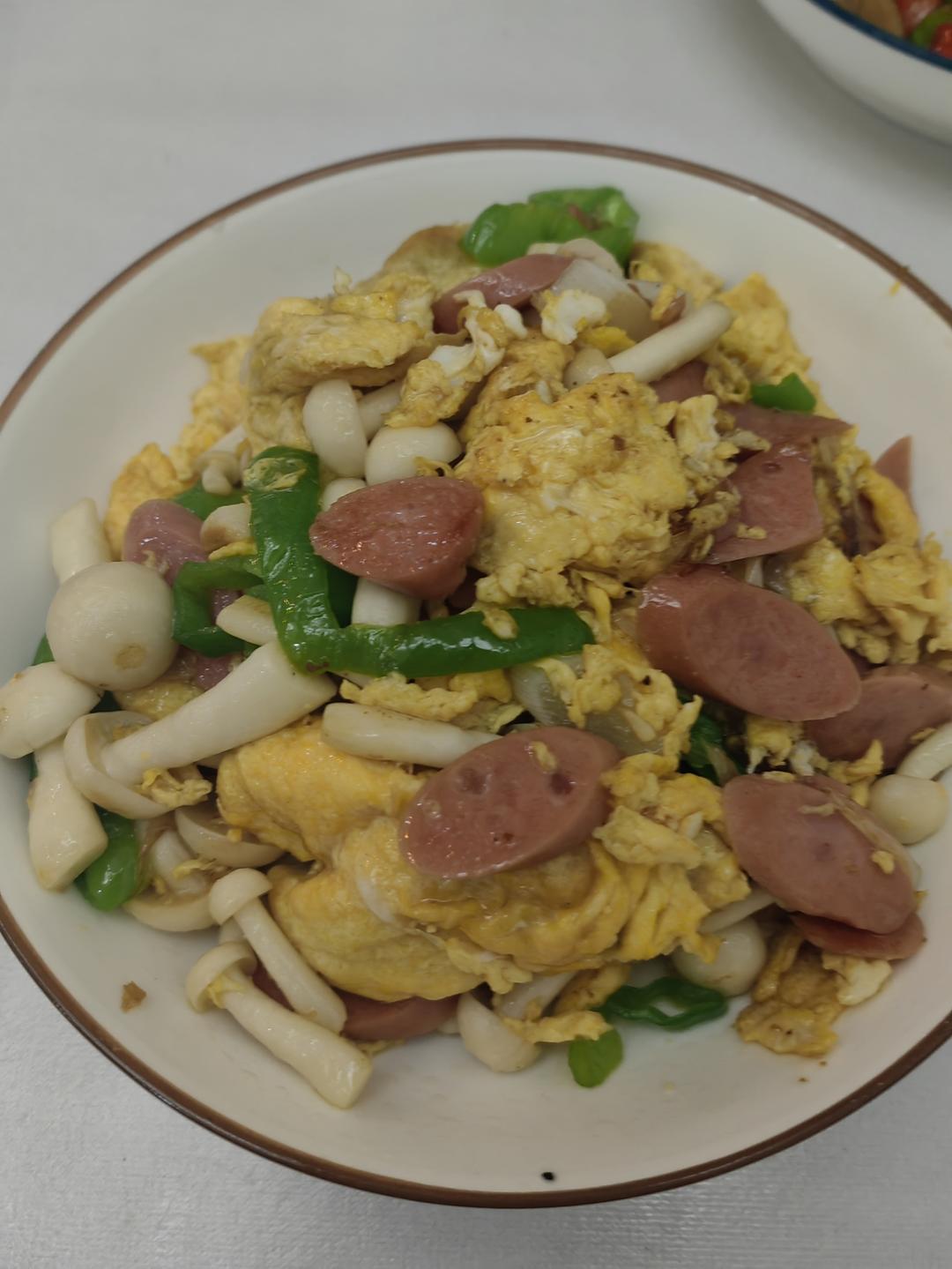白玉菇炒火腿