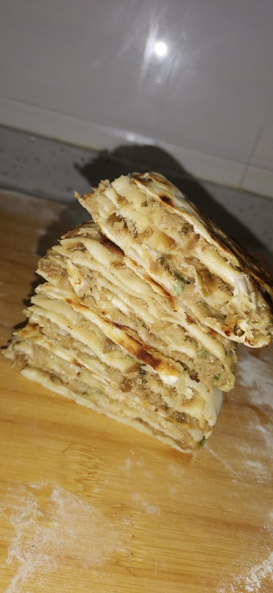 梅干菜肉饼（扣肉剩菜版）的做法