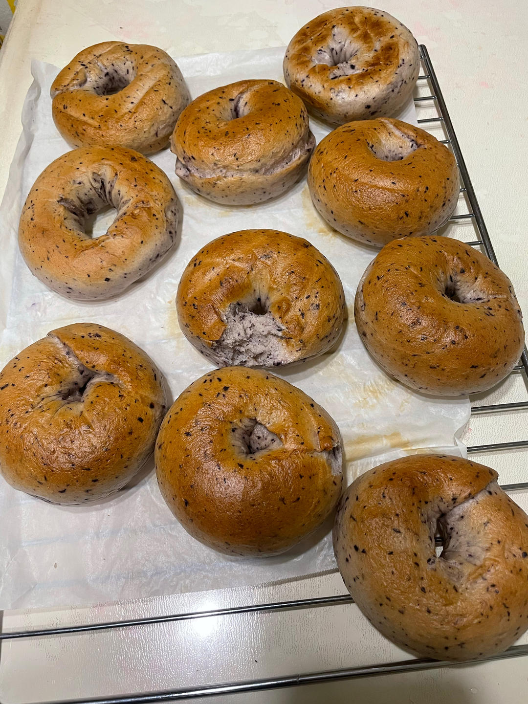 新手get🫐蓝莓贝果🥯超级简单、消耗冷冻蓝莓