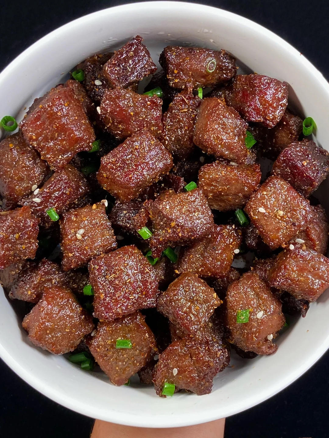 午餐-空气炸锅孜然牛肉粒