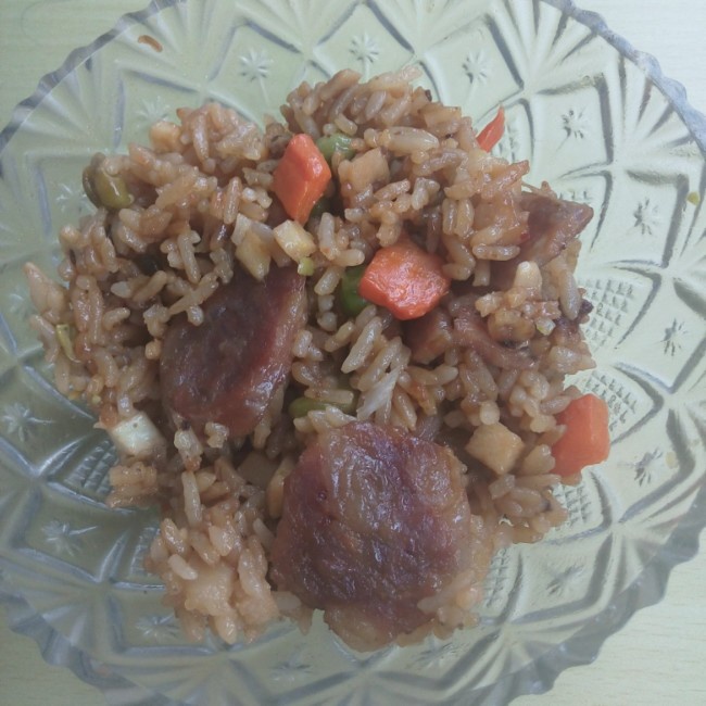 香肠土豆焖饭【一人也要吃好版】
