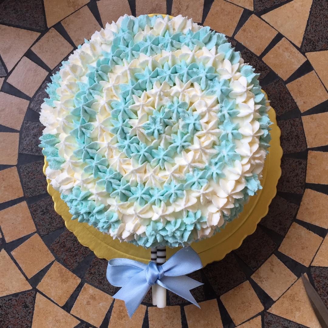 六寸抹茶戚风蛋糕