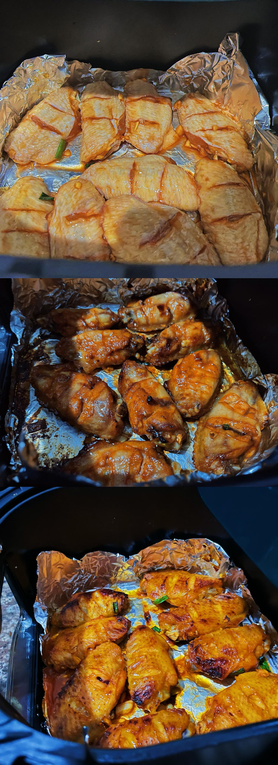 不放一滴油的空气炸锅版～奥尔良烤鸡翅