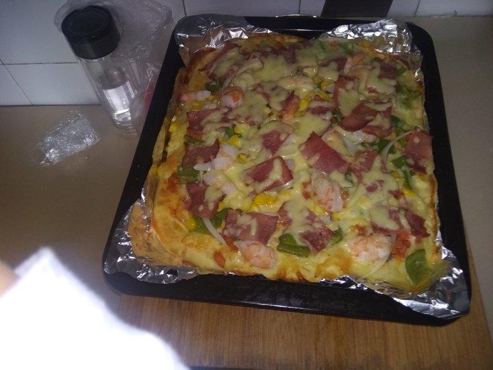 完爆必胜客🍕棒约翰🍕芝士香肠卷边披萨