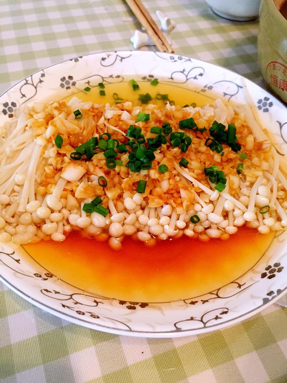 蒜蓉蒸金针菇