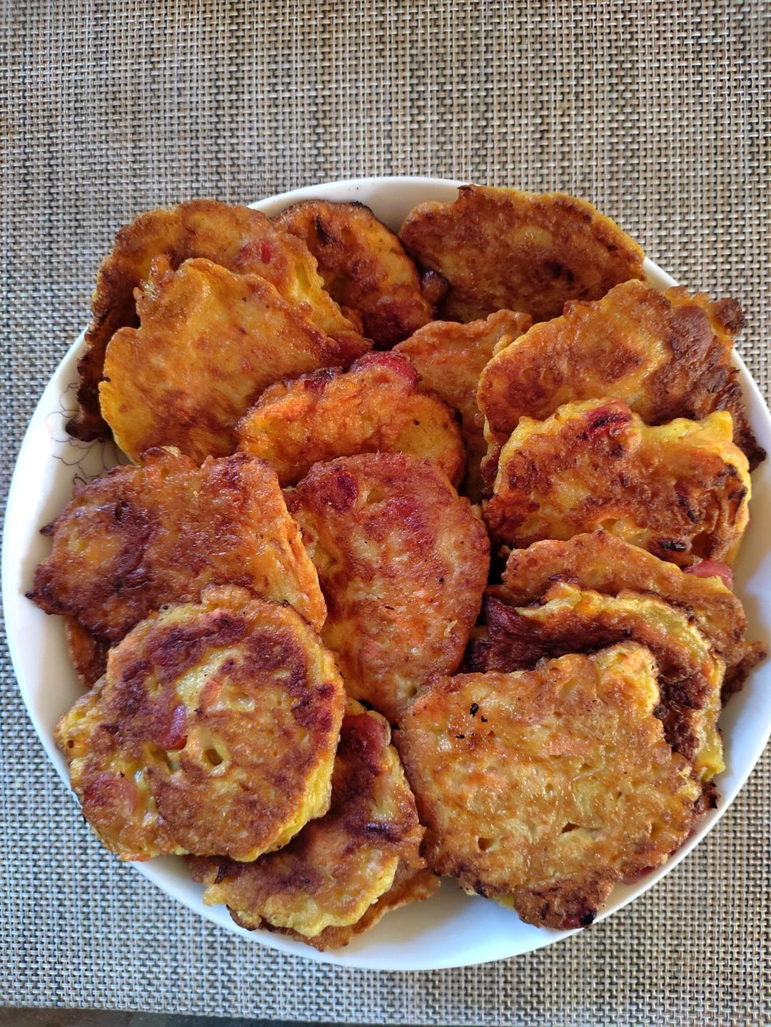 胡萝卜渣蔬菜鸡蛋饼