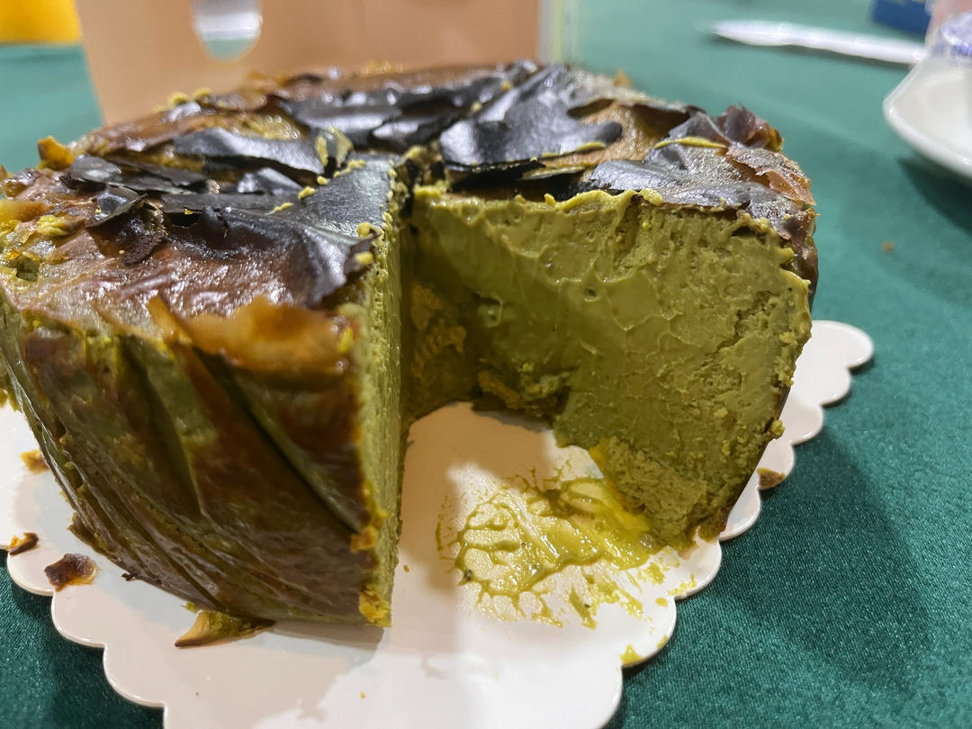 日本名店配方‼️浓郁抹茶流心巴斯克（附教学）