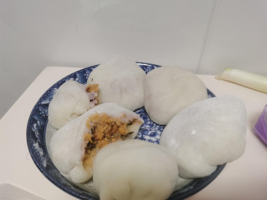 免烤箱！凉了也不硬！糯叽叽的芋泥肉松麻薯！