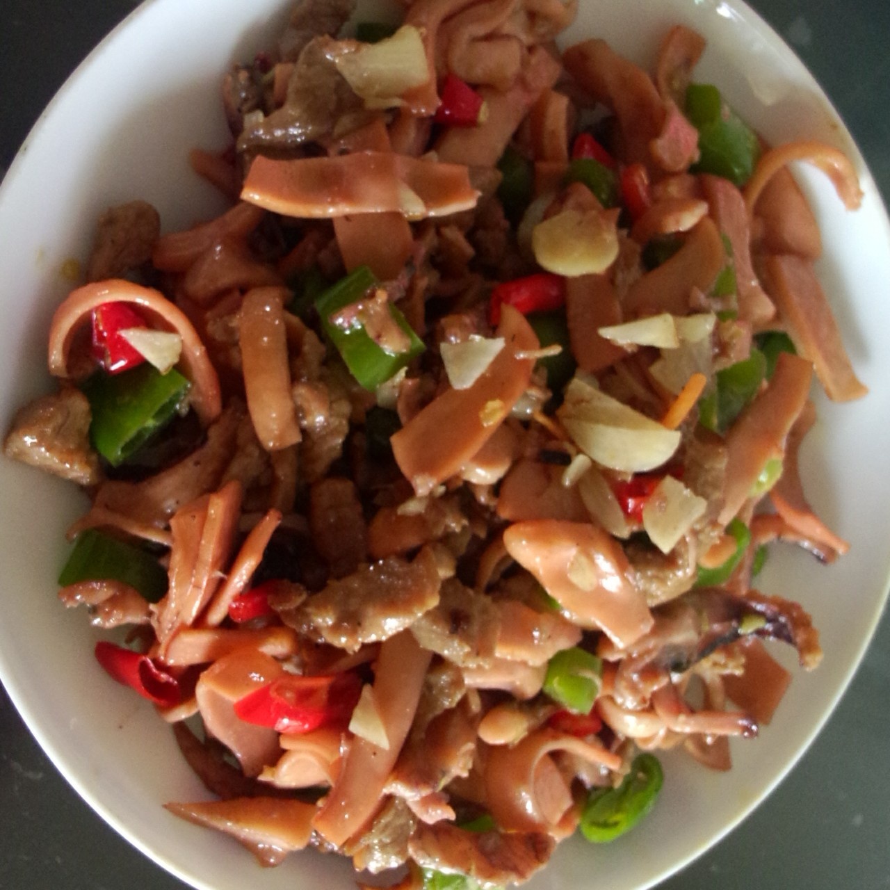 红椒肉丝炒鱿鱼