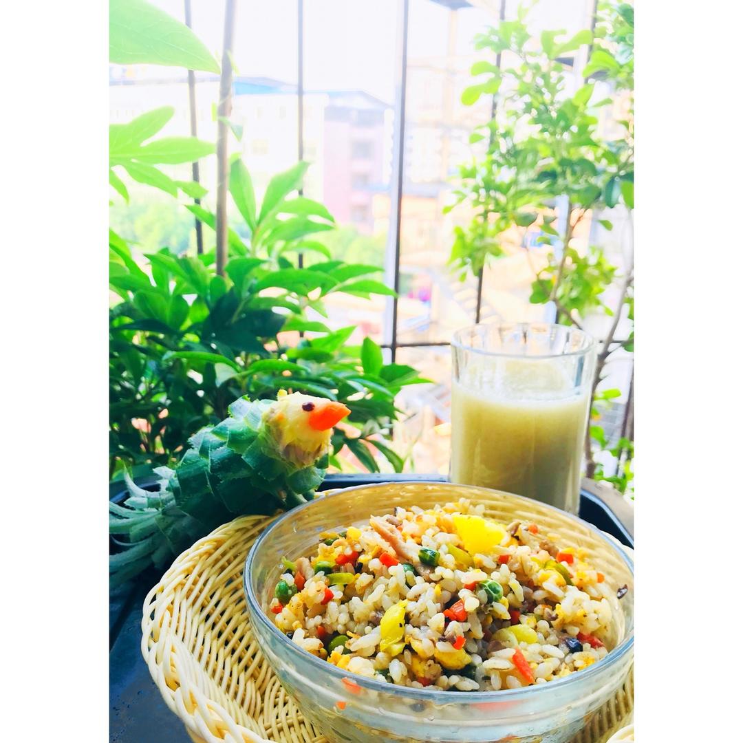 鸟语花香菠萝炒饭
