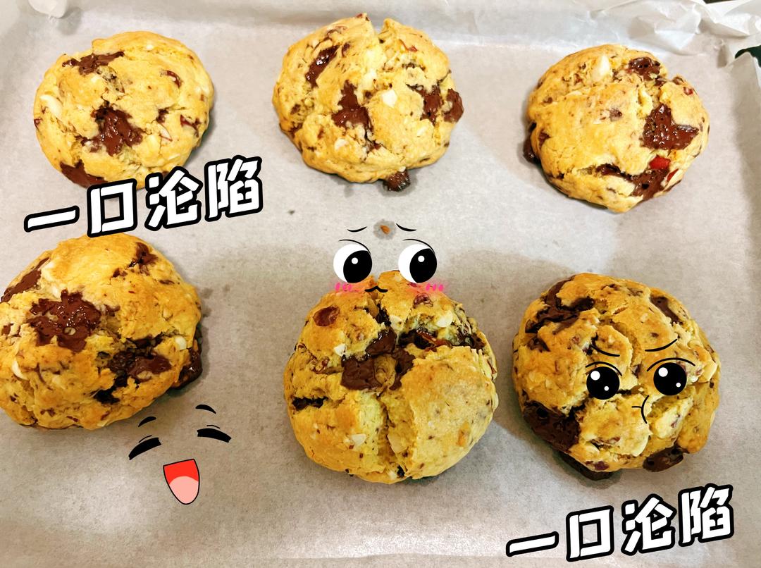 巧克力花生大曲奇的做法