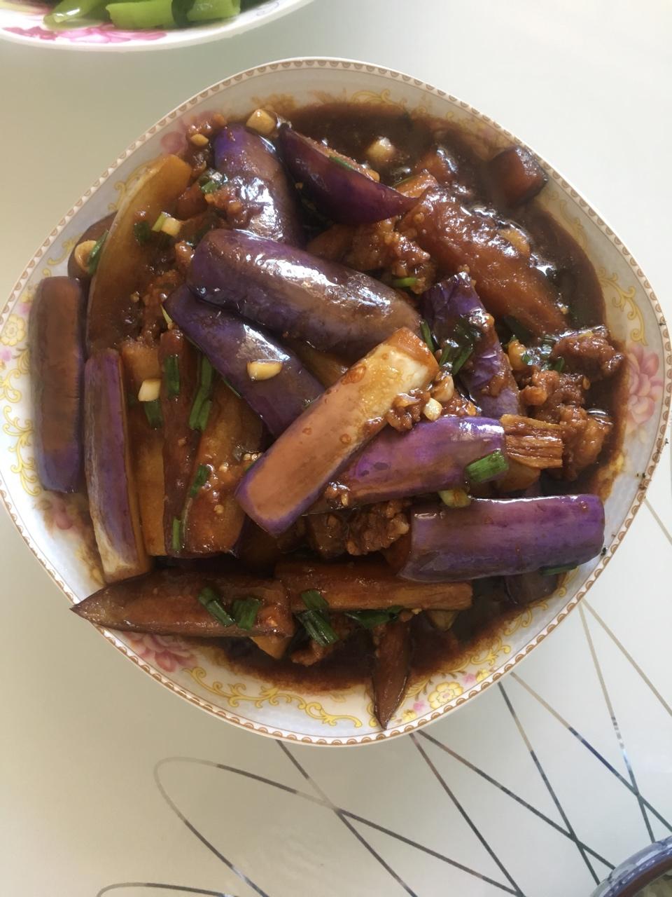 红烧肉沫茄子