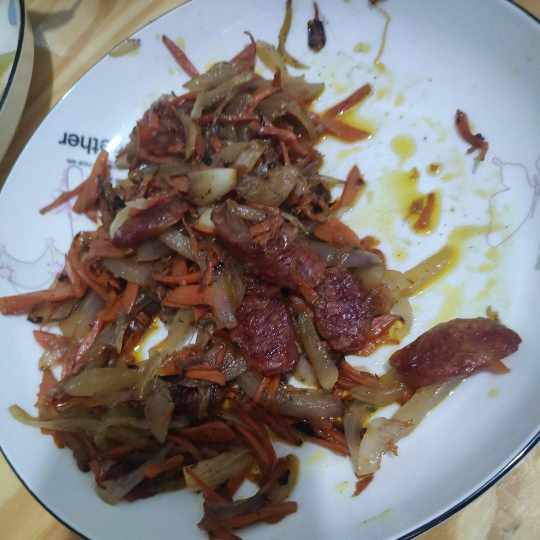 朴素的胡萝卜炒洋葱