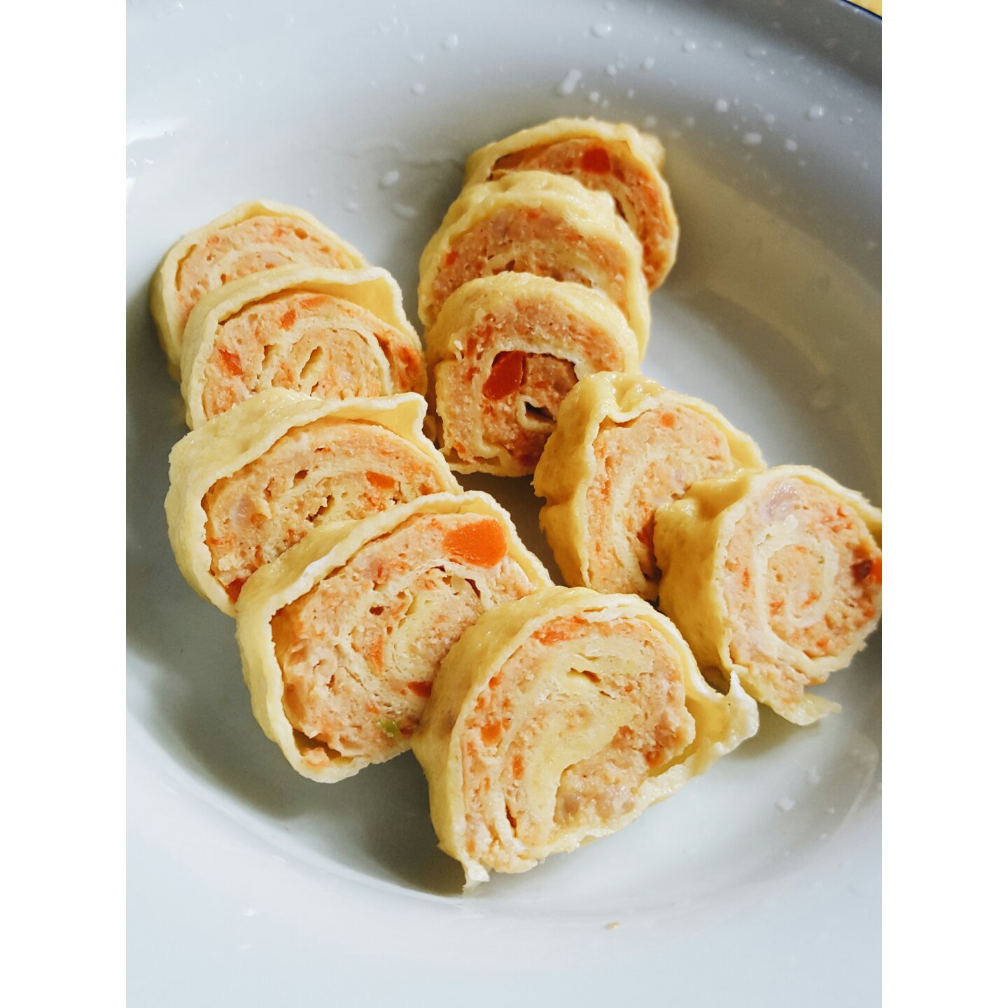 老爸的手艺---蒸肉蛋卷