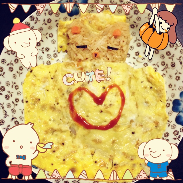 午睡的小熊蛋包饭