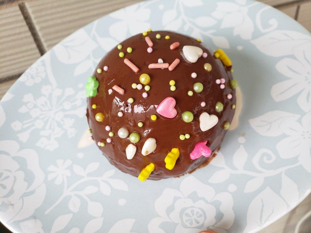 法式巧克力慕斯球球（含巧克力淋面、意式奶冻、芭菲和巧克力海绵底）