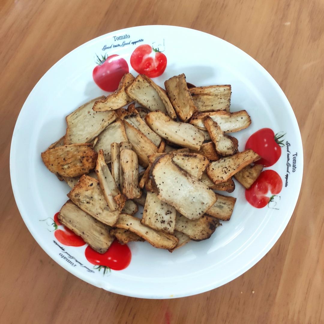 素食天天想吃的空气炸锅杏鲍菇