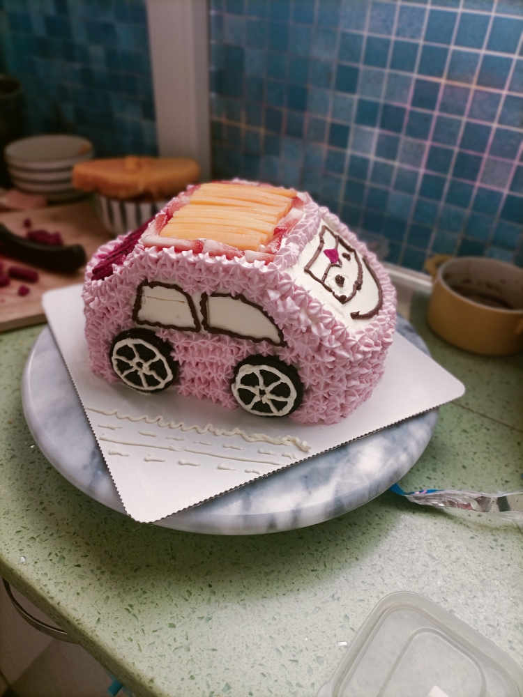 汽车蛋糕（麦昆）的做法