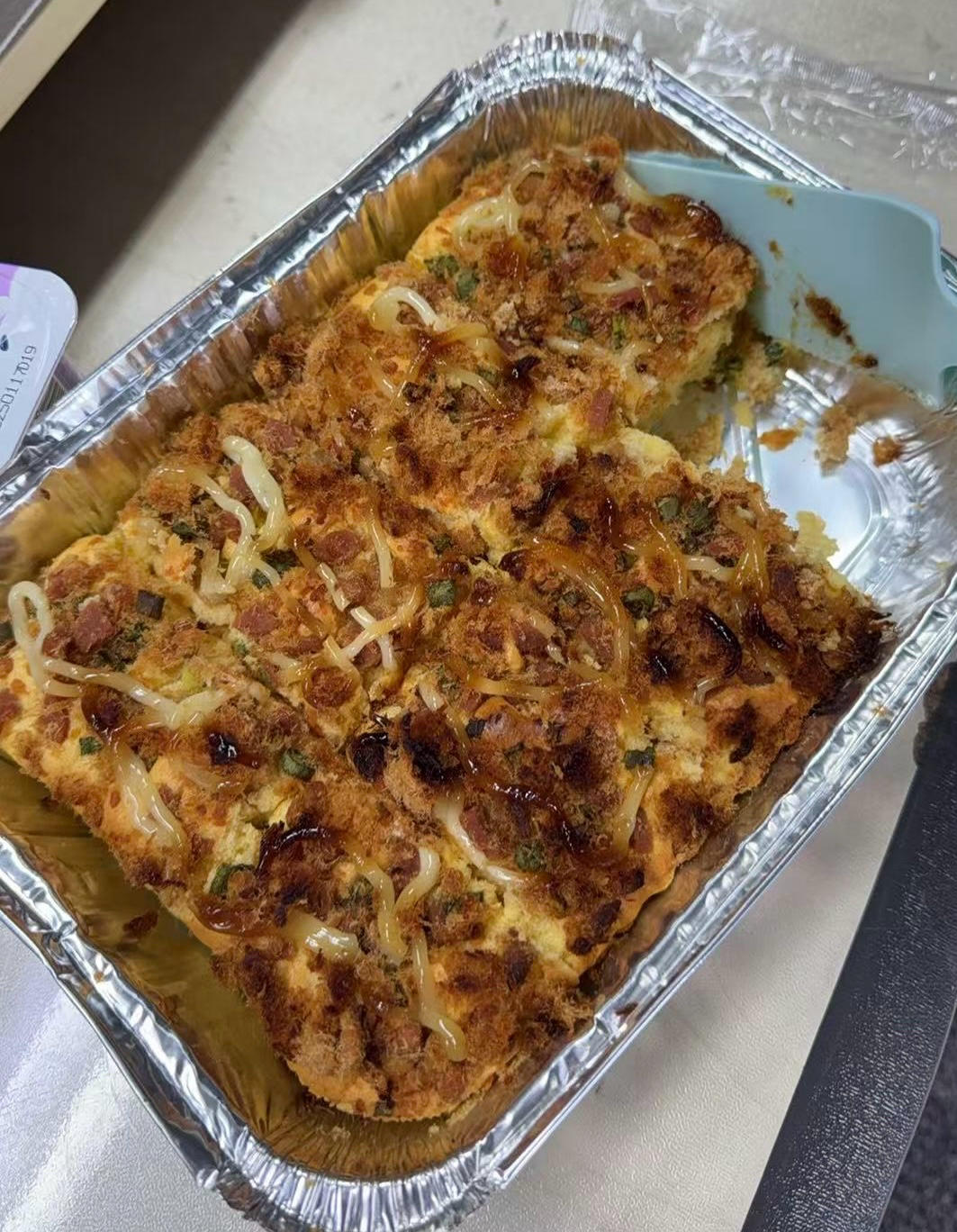 火腿香葱肉松蛋糕