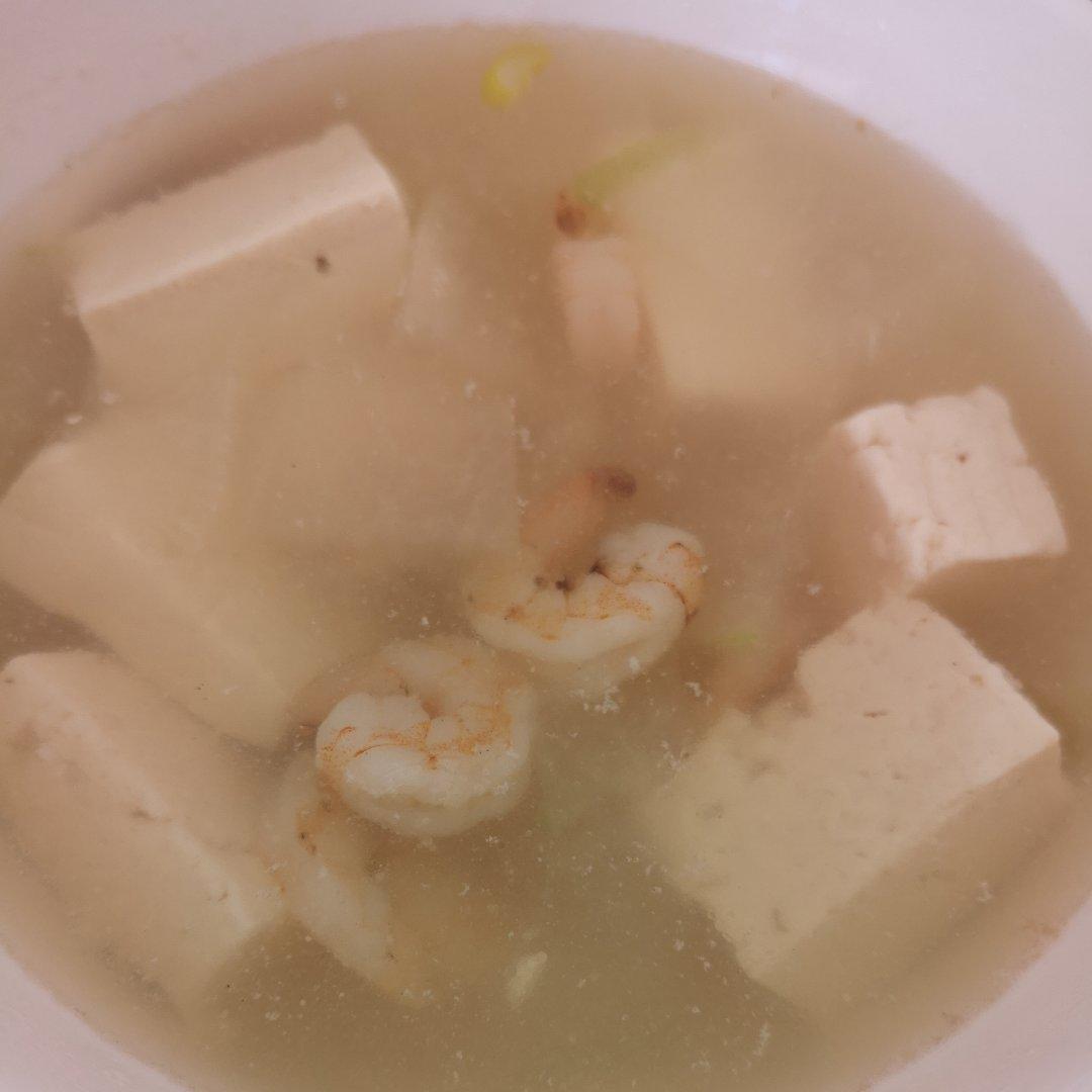 冬瓜虾仁豆腐汤
