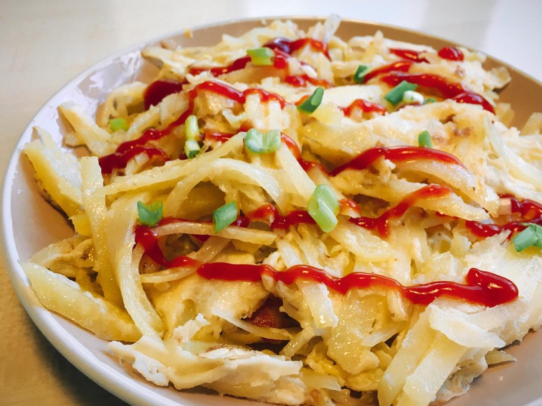 土豆丝鸡蛋饼