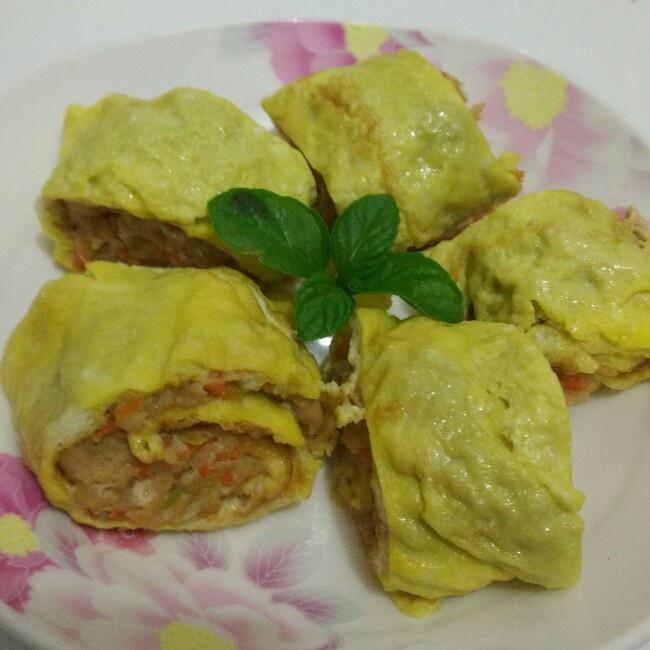 肉末鸡蛋卷的做法