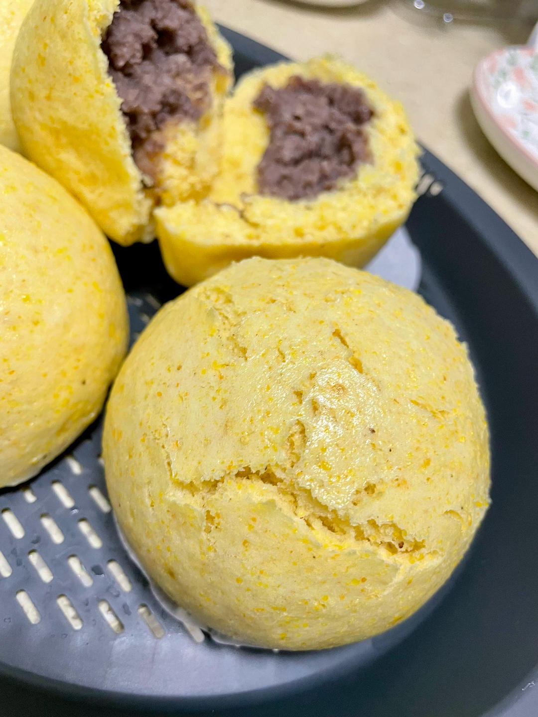 玉米面开花馒头