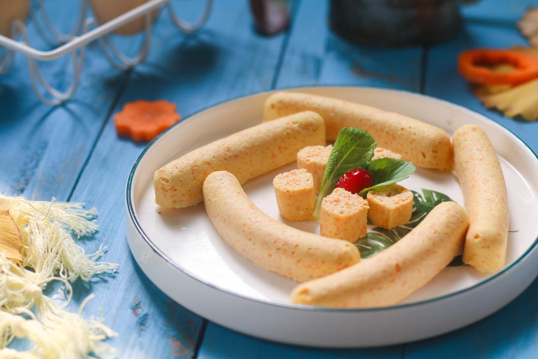 山药胡萝卜鸡肉肠——宝宝点心系列的做法