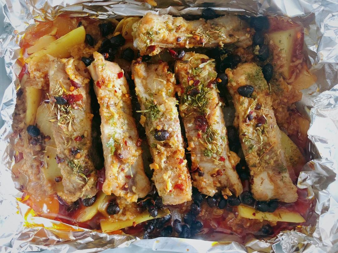 【烤箱新手】蜜汁孜然土豆洋葱烤排骨