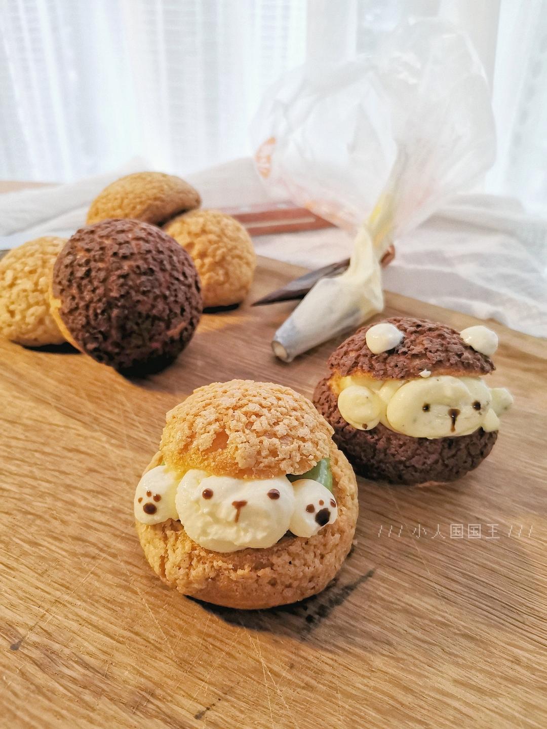 完美酥皮大泡芙｜少油｜详细教程｜3种口味｜原味｜抹茶｜可可｜泡芙常见问题汇总