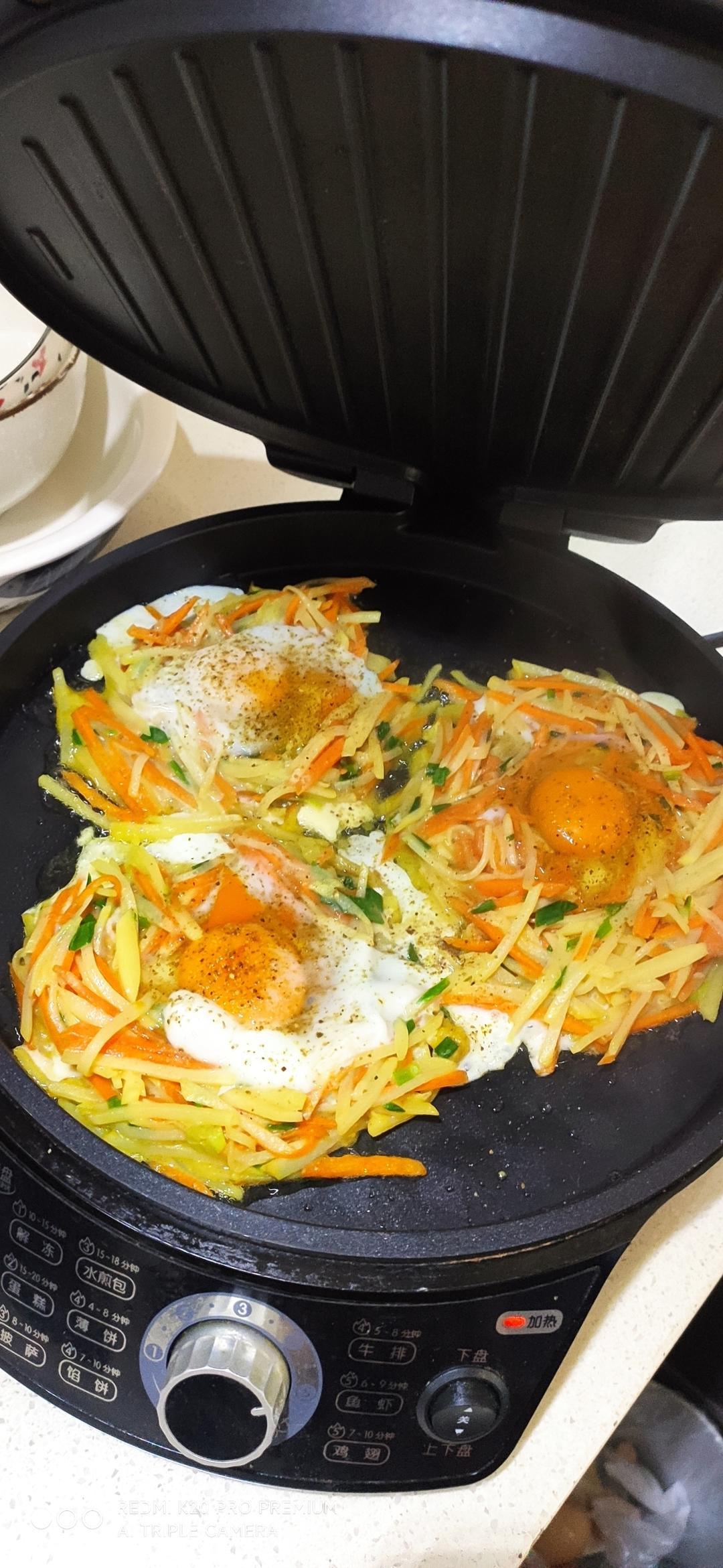 早餐饼(土豆丝饼、土豆丝鸡蛋饼)
