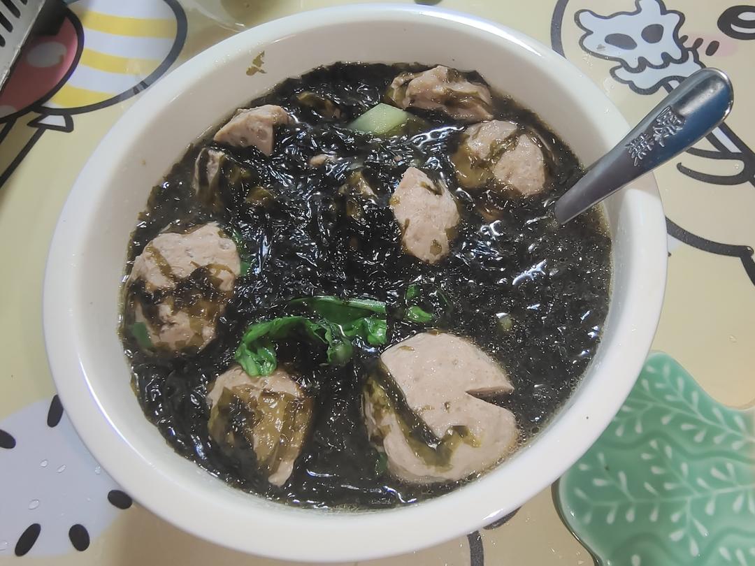 紫菜牛肉丸汤，多一步超香