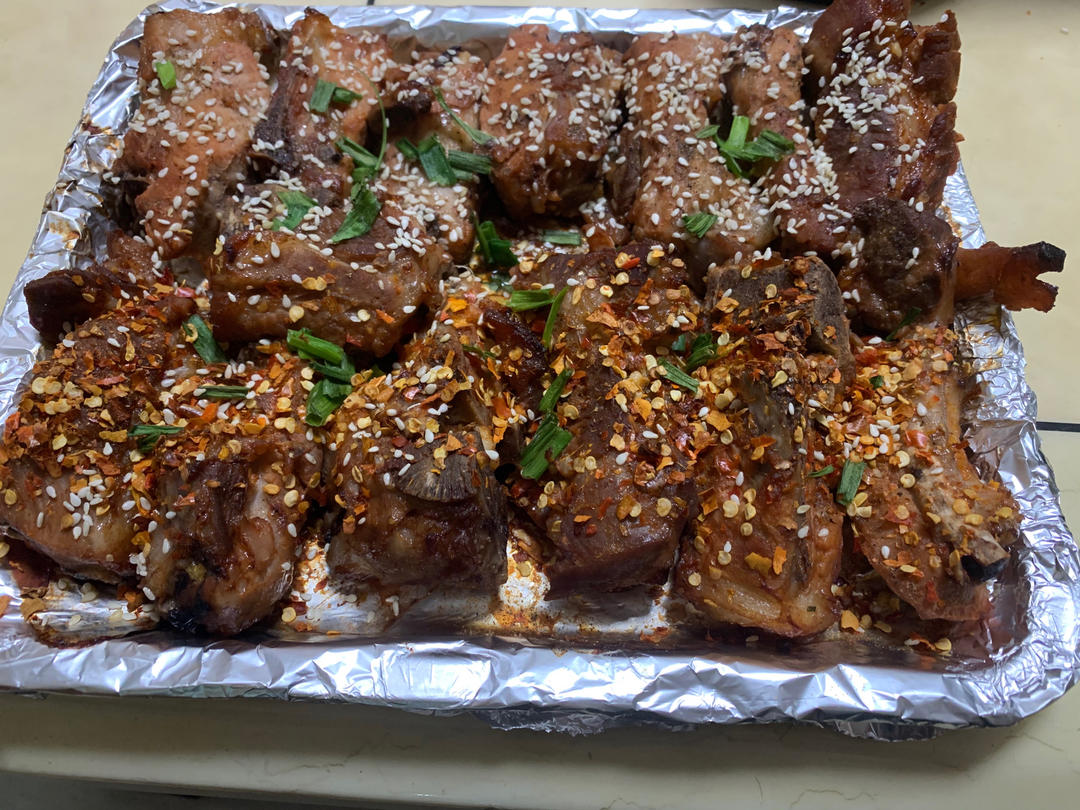 蒜香锡纸烤排骨