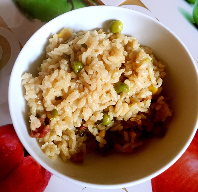电饭锅版香菇腊肠饭