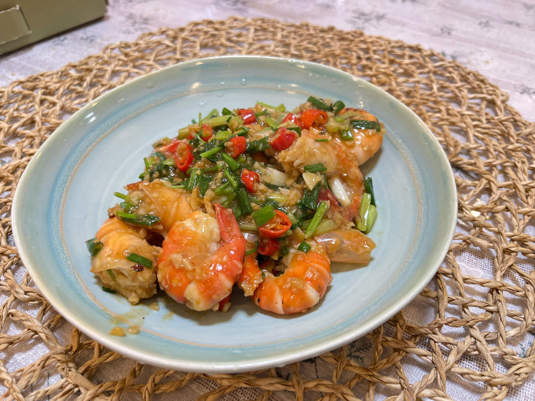 芥末蒜蓉罗氏虾（简易版）