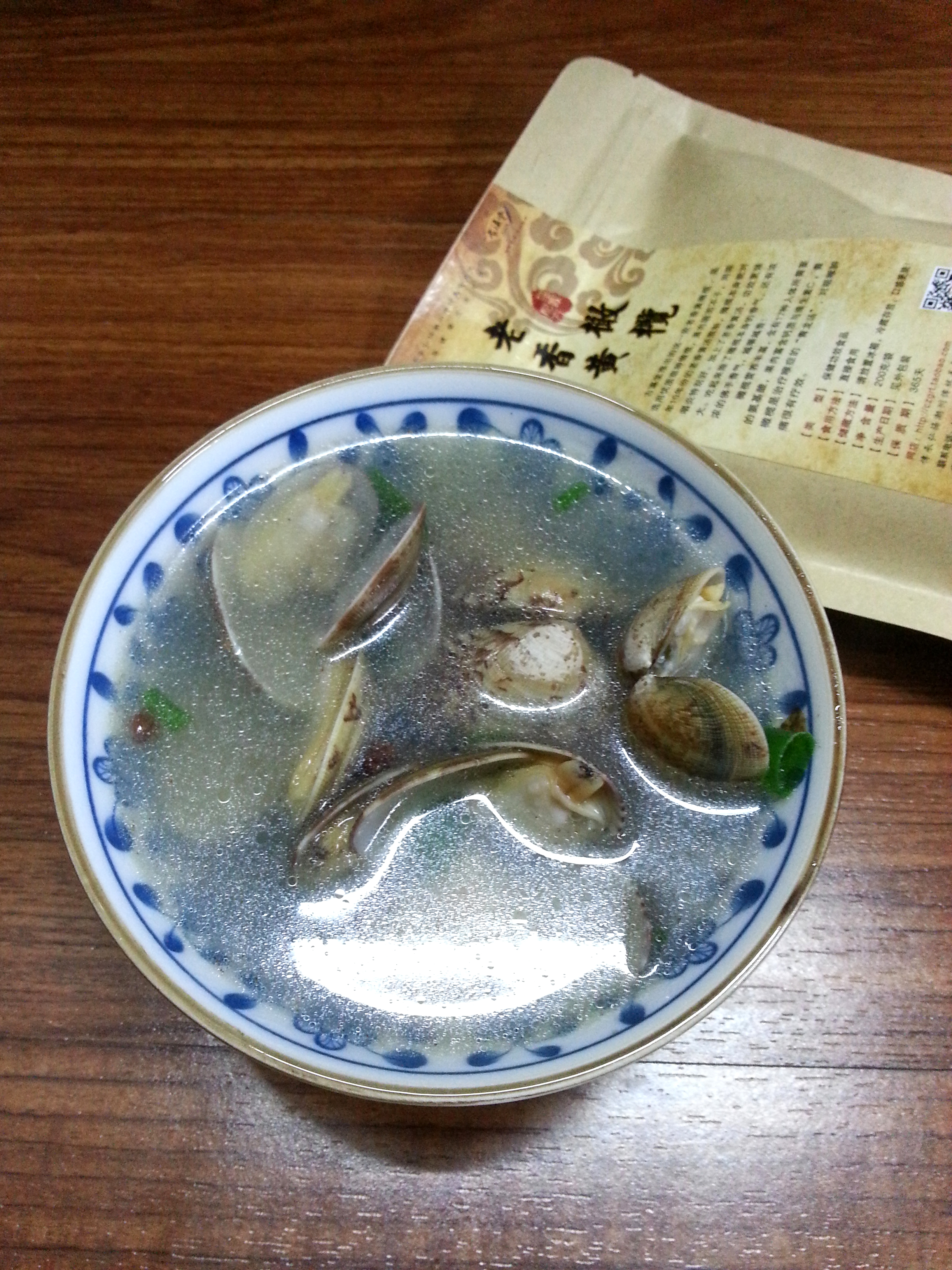 葱香花蛤汤