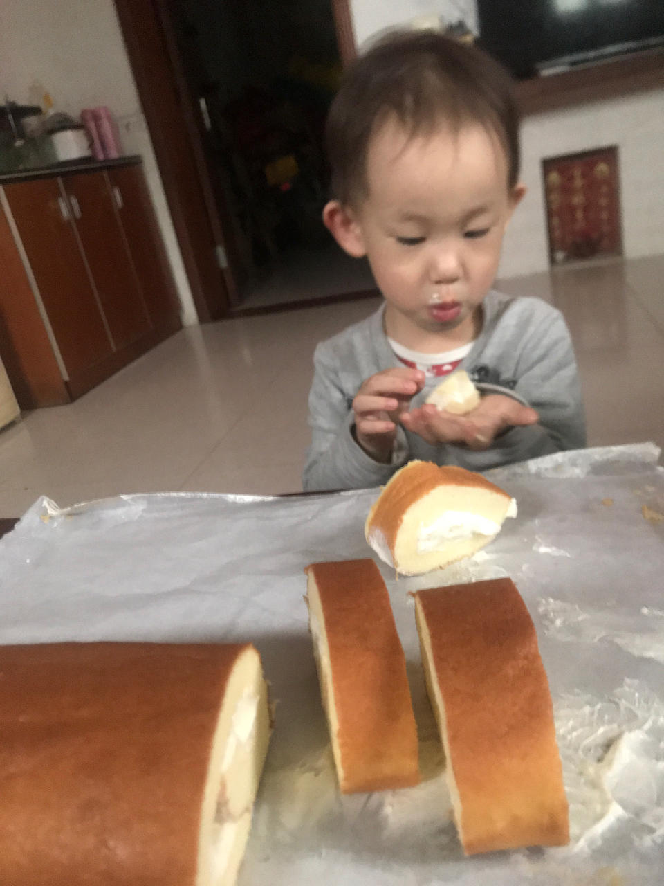 不用金烤盘的小四卷