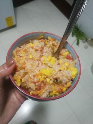 番茄鸡蛋炒饭(极简单傻子炒饭)的做法 步骤4