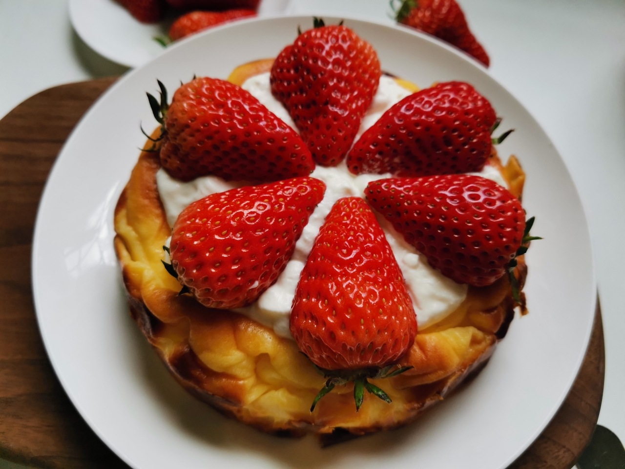 草莓巴斯克芝士蛋糕的做法 步骤12