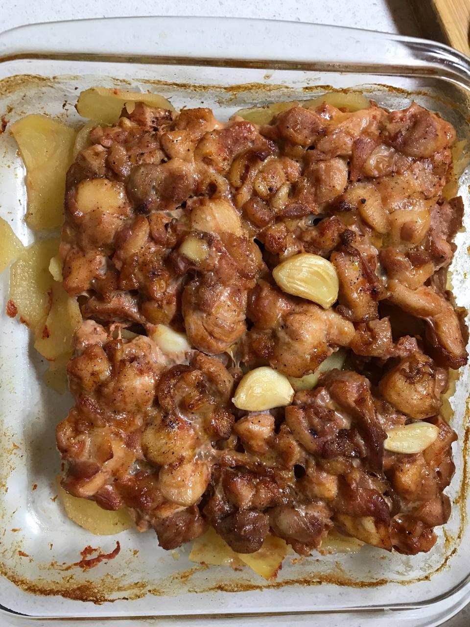 新奥尔良烤鸡腿土豆