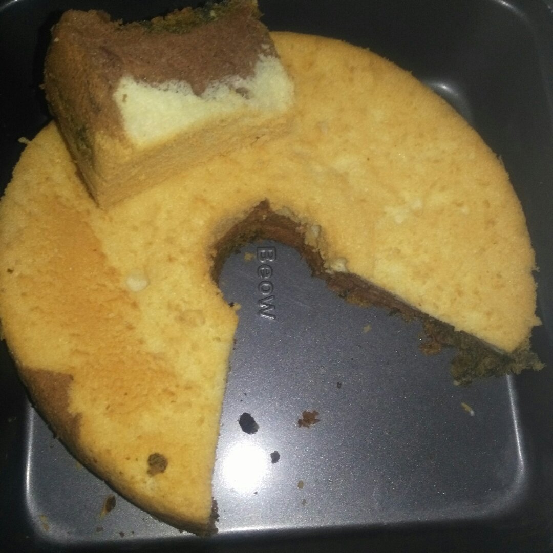 青井老师的三色戚风——抹茶、原味、覆盆子