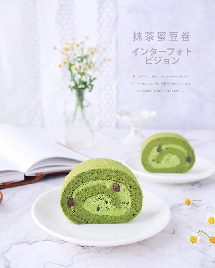 抹茶戚风蛋糕卷