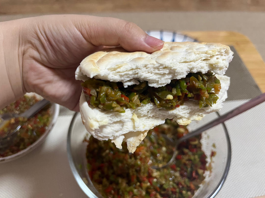 家传手艺～辣子夹馍的做法 步骤10