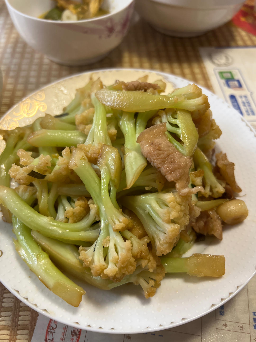 干煸菜花（花菜炒肉）