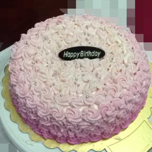 渐变玫瑰蛋糕——给自己的生日蛋糕