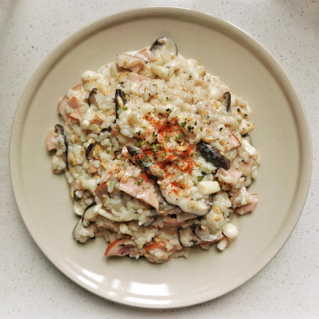 在家米其林『意大利菌菇烩饭Risotto』